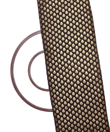 black plain brocade silk fabric